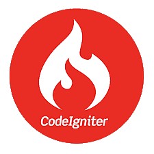 logo rouge code igniter avec flamme blanche